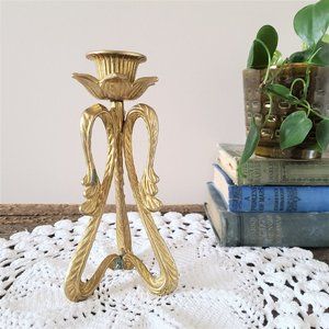 Brass Floral Shape Candle Holder/Stick.